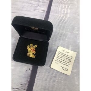 vt 1997 R.J. Graziano first edition clollectable‎ gold tone teddy bear brooch